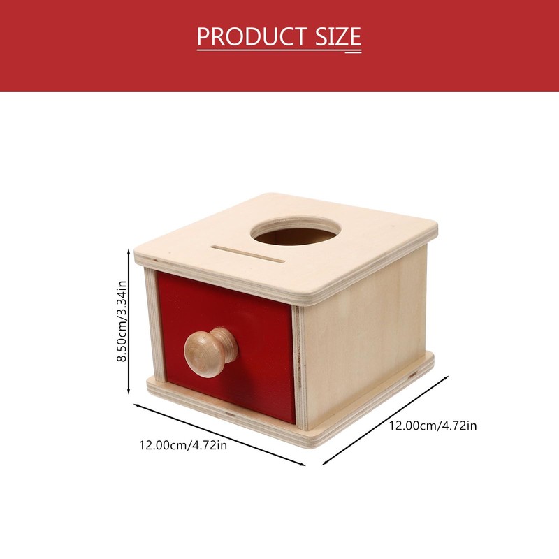 Toyvian Montessori, giocattolo in legno, 2 in 1, Montessori, con
