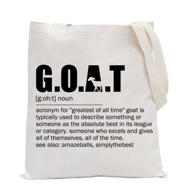POFULL Special Person Gifts G.O.A.T Greatest Of All Time Cosmetic Bag Goat Inspirational Gift (G.O.A.T tote Bag)