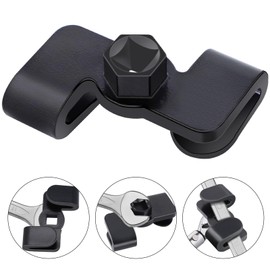 HDSSY Universal Wrench Extender Breaker Bar and Offset Extension Wrench Adapters, Wrench Extender for 1/2 Inch Drive Breaker Bars/21 mm Hex Drive, Garage Repair, Automotive, Torque Adapter, Black