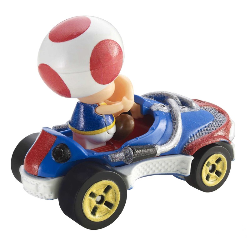 Hot Wheels GBG30 Mario Kart 1:64 Die-Cast Toad with Sneeker