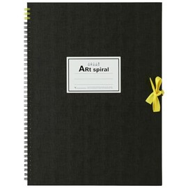 Maruman Sketchbook F4 Art Spiral Drawing Paper, Thick, Black, 24 Sheets S314-05