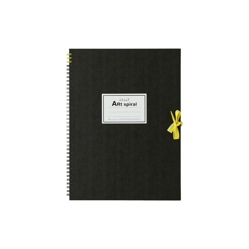 Maruman Sketchbook F4 Art Spiral Drawing Paper, Thick, Black, 24