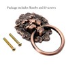 5Pcs Dresser Drawer Cabinet Pull Lion Head Rings Handle Classical