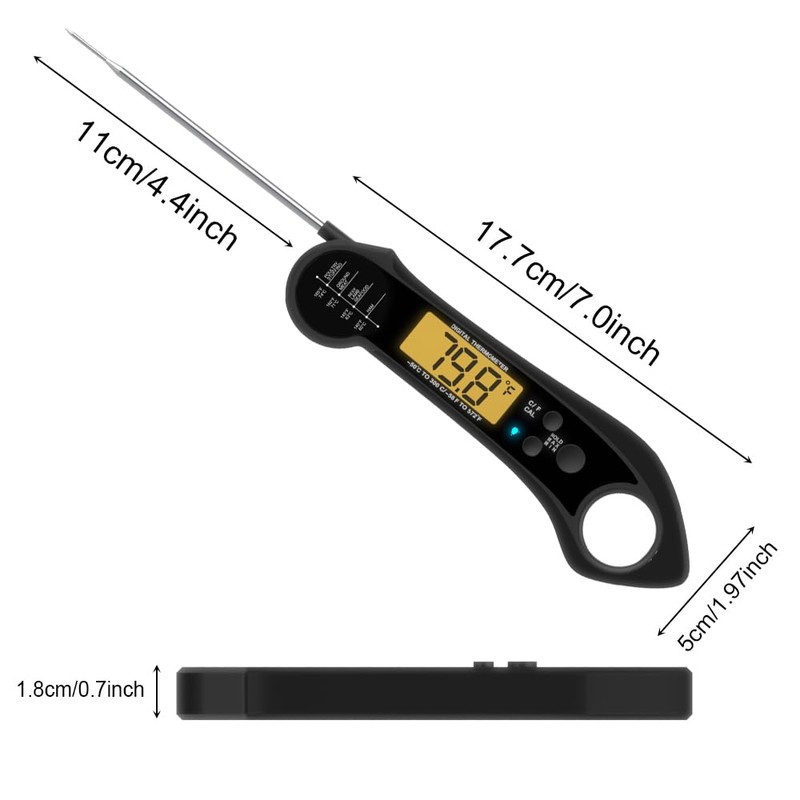 NIUTA Meat Thermometer Digital, 1 Sec Instant Read, NIST Certified