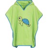 Playshoes Boy's Kinder Frottee-Poncho, Badeponcho Schildkröte mit Kapuze Bathrobe, Green
