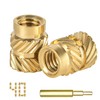 QSJ 40Pcs Threaded Inserts Heat Set Inserts Kit M4x8.1x6.3 Brass