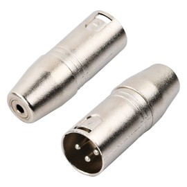 Naseom 2 Pieces XLR to Jack 3.5 mm, XLR to RCA Audio Converter, 3 Pin Female to Male XLR Adapter for Camcorder, Recorder, Mixer