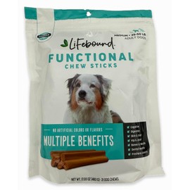 Lennox Lifebound Functional Chew Sticks for Medium Dogs 25-50 Lbs 21 ct (Dental Health, Fresh Breath, Cognitive Health, Digestion, Skin and Coat, Hip and Joint, and Bones and Muscles)