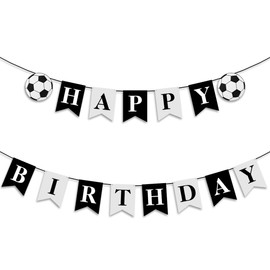 Lotsdonxia Football Birthday Banner Delicate and Solid Party Decoration Items Designed for Football-Themed Party Decorations for Birthday Parties（A）