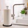 Relaxdays Standing Kitchen Roll Holder, Stainless Steel, Paper Roll Holder