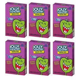 SINGLES TO GO! Jolly Rancher Green Apple, 6 Boxes with 6 Packets each, 36 total servings