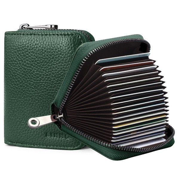 Linno RFID 20 Slots Credit Card Holder Genuine Leather Small