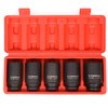 CASOMAN 1/2-Inch Drive Deep Spindle Axle Nut Impact Socket Set,