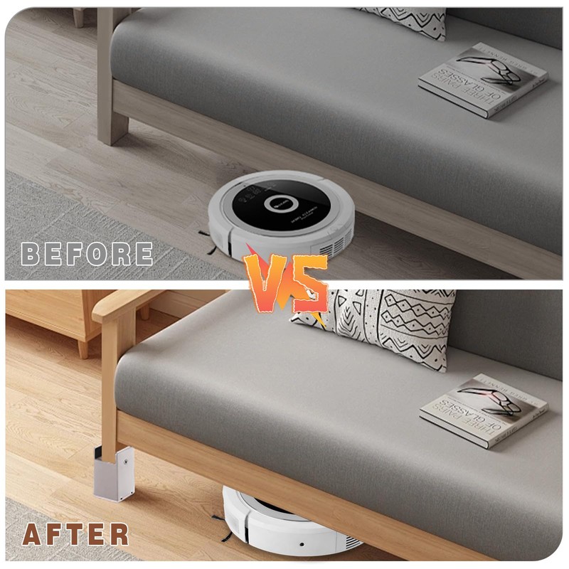 SEISSO 4 Pack Heavy Duty Furniture Risers, Bed Risers with