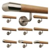 Oak Railing Handrail Set Kit with Angled Holder Various End