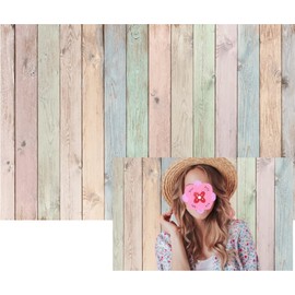 WaW 2.2 x 1.5 m Coloured Pink Pastel Wood Photo Background Fabric for Rustic Portrait Photography Photo Studios Background Newborn Baby Photo Shoot, Photo Wall, Photo Box
