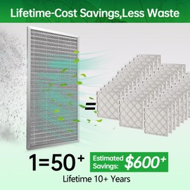MAXTBEE 14x20x1 Air Filter Electrostatic Filter Reusable Washable HVAC AC Furnace Filter,MERV 8,Lasts a Lifetime, Healthier Home or Office(Actual Size:13.5x19.5x0.8 Inch)