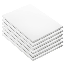 Note Pads - Memo Pads - Blank Scratch Pads - Small Notepad Writing Pads for Taking Notes and Task Allocation – Easy to Peel – 80gsm Papers with Cardboard Backing – 50 Sheets – Pack of 6 – (4" x 6")