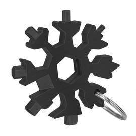 Snowflake Multitool,18-in-1 Stainless Steel Snowflake-Tool Includes Snow Bottle Opener/Flat Phillips Screwdriver Kit,EDC Snowflake Tool Durable and Portable to Take,Great Gift for You