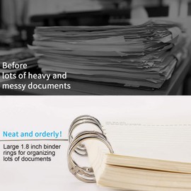 AMOSTBY Loose Leaf Binder Rings,20Pcs Binder Rings Keychain,Key Rings for School,Office,Home (1.8 inch)
