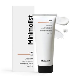 Minimalist Sonnenschutz SPF 50 Leicht, kein Weißstich, breites Spektrum PA ++++, sicher gegen Akne| Für Männer & Frauen | 50 g