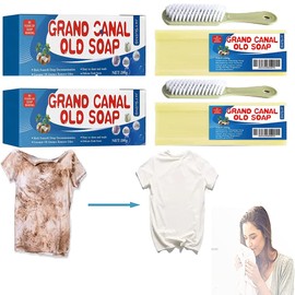 DqsWko Grand Canal Soap - Underwear Cleaning Soap Bars Grand Canal, underwear cleaning soap, canal old soap long lasting fragrance Visit the SIHUAN Store(2pcs)
