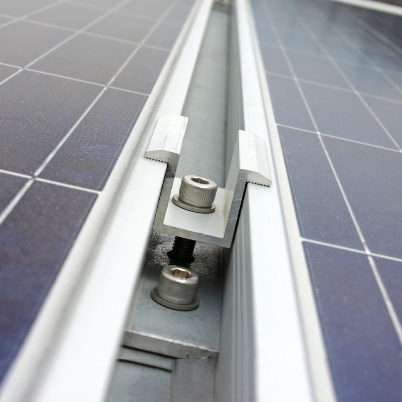 M METERXITY 12-Pack Solar Panel Mount Mid Clamps 30mm T