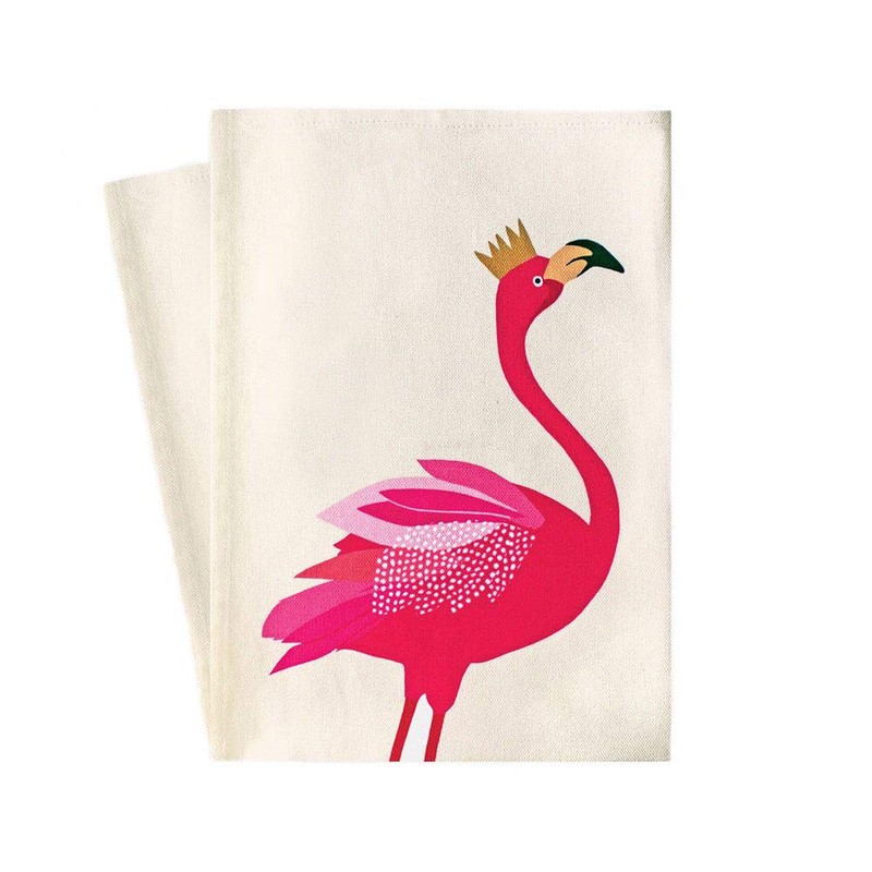 Sara Miller tea towel flamingo placement