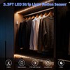 LUXJET Rechargeable Motion Sensor Wardrobe Light, 3.3ft Flexible LED Strip