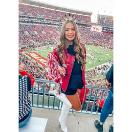 ZOLEAROPY Football Headband Football Mom Accessories Game Day Football Touch Down Tiara Crown Hairband Fun Sport Head Band Gameday Outfits for Women