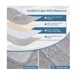 KinCam Waterproof Recliner Sofa Cover Couch Cover Non-Slip Slipcover 3 Seat