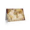WORLD MAP VINTAGE CARTOGRAPHY BLANK GREETINGS BIRTHDAY CARD ART