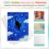4 Pack 8x10 Inch Canvas and Easel Set, Sip and