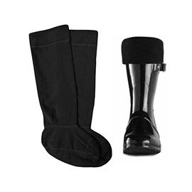 989Zé ENZO Womens Fleece Wellie Socks Adult Ladies Welly Wellington Boot Thermal Liners Warm Outdoor Sock One Size 4-7 (Black, One Size)