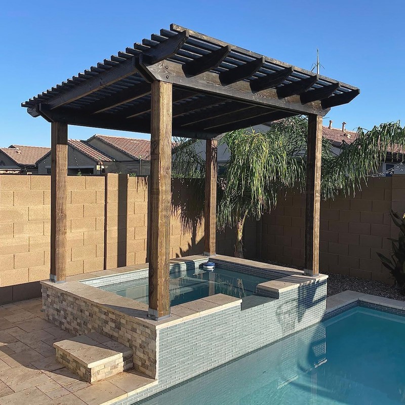 6 pcs 6x6 Post Anchor Base Adjustable Wood Post Brackets,