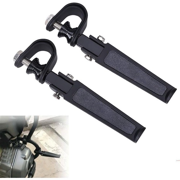 Oumurs Footpegs Footpeg U clamp Compatible with 1 inch- 1.25