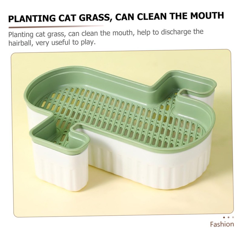Gatuida 2pcs Hydroponic Cat Grass Box Soilless Planting Pot for