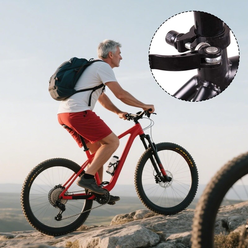 2-Piece Bicycle Seatpost Quick-Release Clamp Set - Aluminum Alloy Saddle