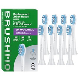 Brushmo Cabezales de Repuesto Para Cepillo de Dientes con Control de Placa,Compatible con Philips Colgate SonicPro HX9033 de 2 Series, 3 Series Gum He