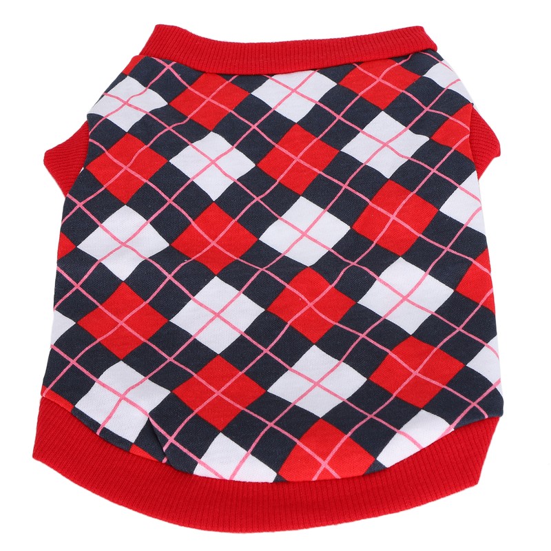 Pet Pig Spring Summer Sleeveless TShirt Pet Vest Sweatshirt Rhombus