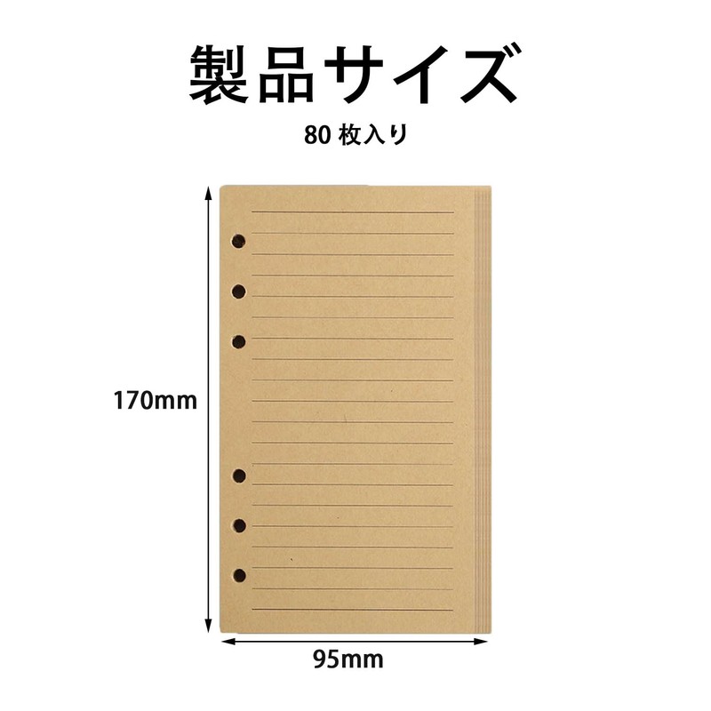 SaveSooo 6 Hole Notebook, Refill, A6, Loose Leaf Planner, Replacement,