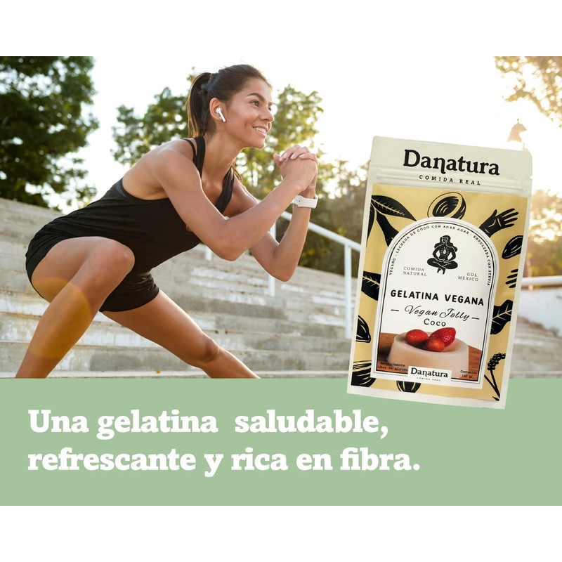 Gelatina Vegana con Agar Agar Coco