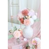 Floroom Artificial Dahlia Flowers 25pcs Real Looking Dusty Rose Shades