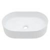 Lordear Vessel Sink Oval 19 x 12 Inch White Ceramic