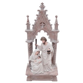Wowser Holy Family Figurine, Freestanding Seasonal Décor, Religious Christmas Decoration, 15.75 Inches