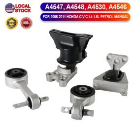 SINOCMP 4X Engine Motor & Trans Mounts For 2006-2011 Honda Civic A4530 A4546 A4547 A4548