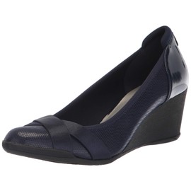 Anne Klein Women's Timeout Wedge Heel Pumps, navy