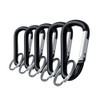 Lucky Line Large C-Clip Aluminum Padlock, Black, Key Lock, 20-Inch