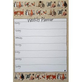 ALEX CLARK Charismatic Cats Weekly Planner - Weekly Meal Planner - To Do List for Work, Students and Daily Life - Men & Women