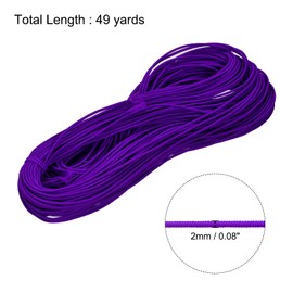 MECCANIXITY Elastic Cord Stretchy String 2mm 49 Yards Purple for Crafts, Jewelry Making, Bracelets, Necklaces, Beading